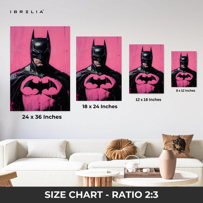Pink Batman Wall Frame | 4K Ultra Wrap Frame Wall Art in Pakistan | IBRELIA™ - IBRELIA