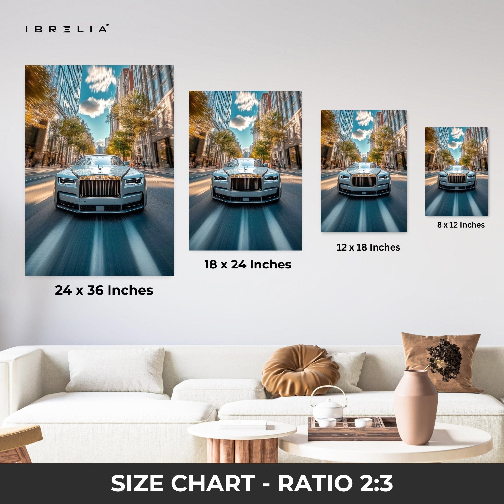 Rolls Royce Speed Motion – 4K Ultra Wrap Frame Wall Art in Pakistan | IBRELIA™ - IBRELIA