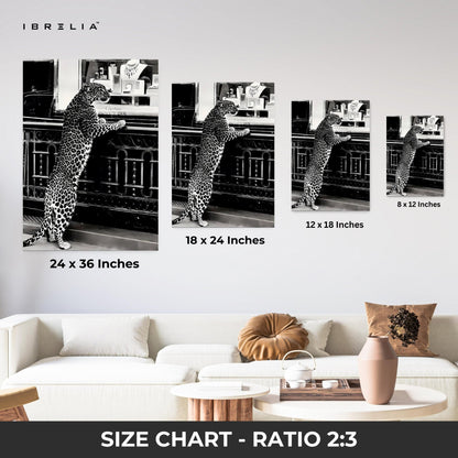 Cartier Leopard Wall Art – Black & White Luxury Fashion Decor | IBRELIA™ - IBRELIA