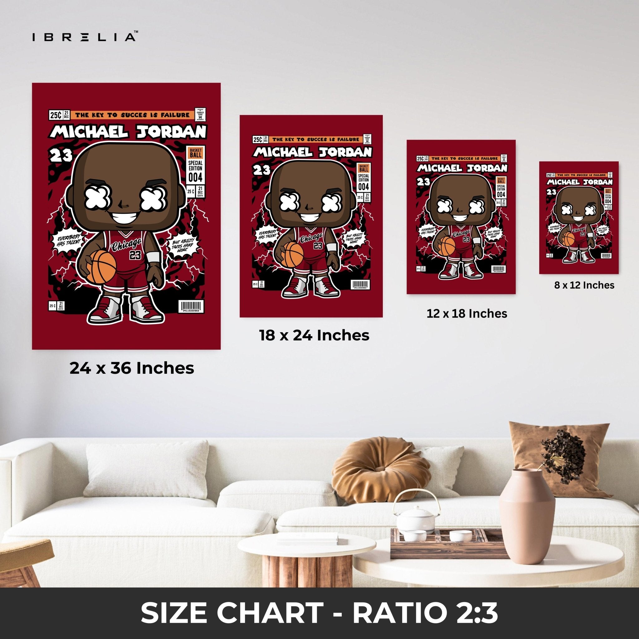 Michael Jordan “Chicago Legend” Pop Art Comic Edition – 4K Ultra Wrap Frame Wall Art in Pakistan | IBRELIA™ - IBRELIA