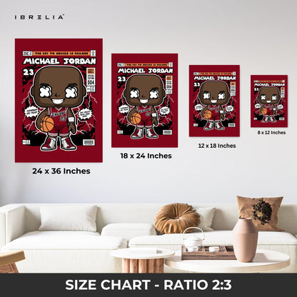 Michael Jordan “Chicago Legend” Pop Art Comic Edition – 4K Ultra Wrap Frame Wall Art in Pakistan | IBRELIA™ - IBRELIA