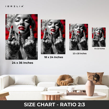 Marilyn Rebel – 4K Ultra Wrap Frame Wall Art in Pakistan | IBRELIA™ - IBRELIA
