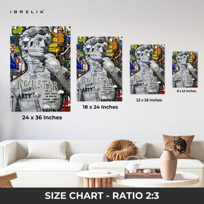 David Rockstar Pop Art – 4K Ultra Wrap Frame Wall Art in Pakistan | IBRELIA™ - IBRELIA