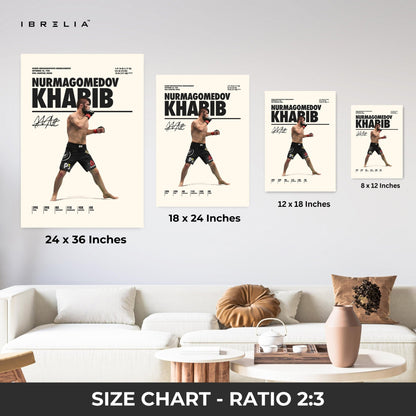 Khabib Nurmagomedov Undefeated Legacy – 4K Ultra Wrap Frame Wall Art in Pakistan | IBRELIA™ - IBRELIA