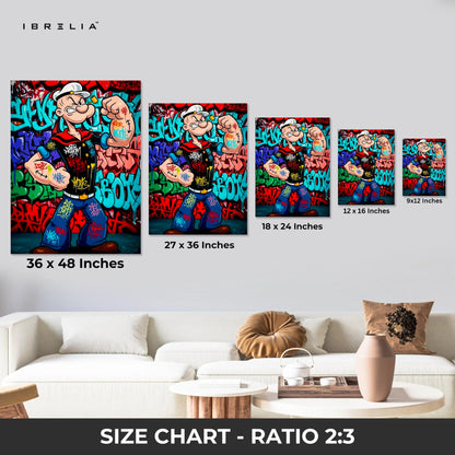 Graffiti Cartoon Legends 3 Panel 4K Ultra HD Wall Art in Pakistan | IBRELIA™ IBRELIA