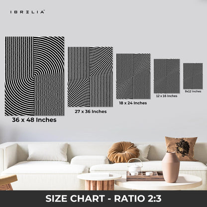 Geometric Line Harmony 3 Panel 4K Ultra HD Wall Art in Pakistan | IBRELIA™ IBRELIA