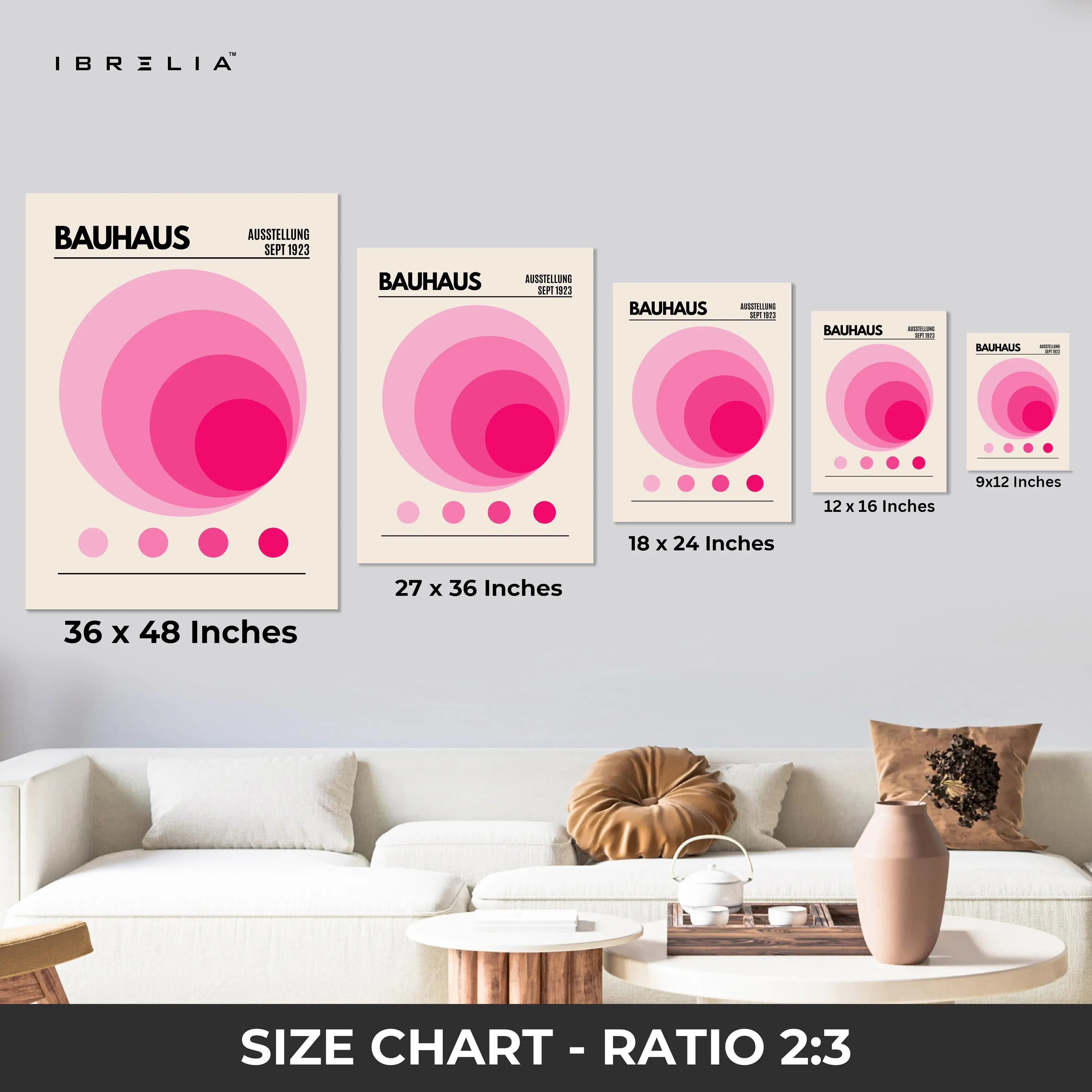 Bauhaus Pop Art 3 Panel 4K Ultra HD Wall Art in Pakistan | IBRELIA™ IBRELIA
