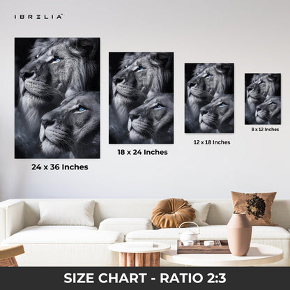 Majestic Lions – 4K Ultra Wrap Frame Wall Art in Pakistan | IBRELIA™ - IBRELIA