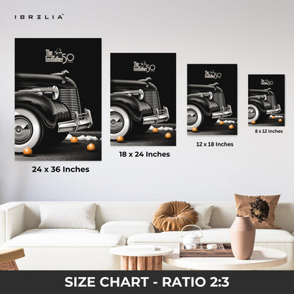 The Godfather 50th Anniversary – Classic Car Edition 4K Ultra Wrap Frame Wall Art in Pakistan | IBRELIA™ - IBRELIA