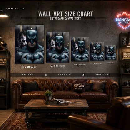 The Dark Knight Batman & Joker Wall Art – Gotham Rivals Premium Wrapped MDF Wall Decor | IBRELIA™