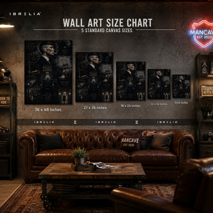 Thomas Shelby Vintage Collage Premium Wall Art – Peaky Blinders 4K Wrapped MDF Frame | IBRELIA™