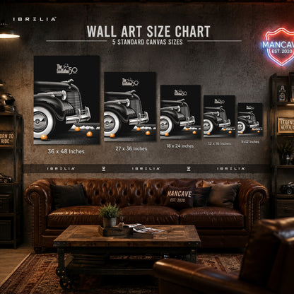 The Godfather 50th Anniversary Wall Art – Classic Vintage Car Premium Movie Wall Decor | IBRELIA™