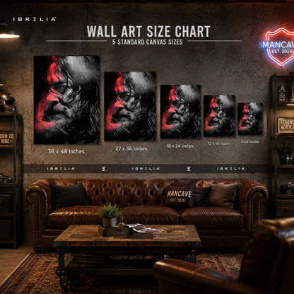 Daryl Dixon Premium Wall Art – The Walking Dead 4K Wrapped MDF Frame | IBRELIA™