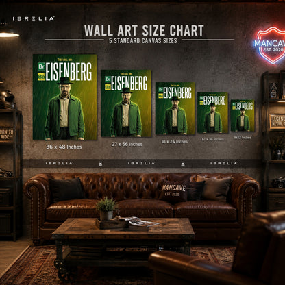 Breaking Bad Heisenberg Walter White Premium Wall Art – 4K Wrapped MDF Frame | IBRELIA™