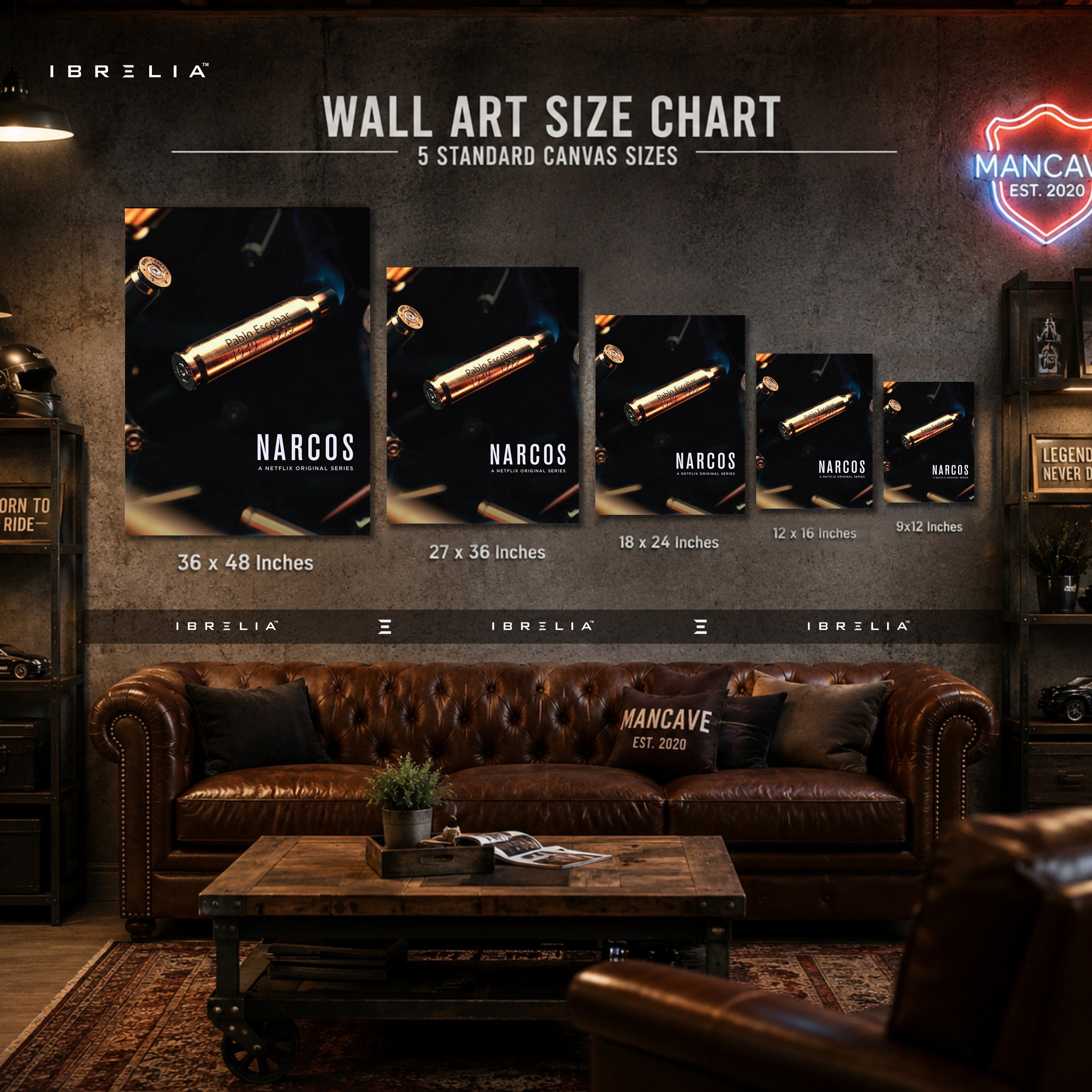 Narcos Pablo Escobar Bullet Premium Wall Art – Netflix Crime Series 4K Wrapped MDF Frame | IBRELIA™