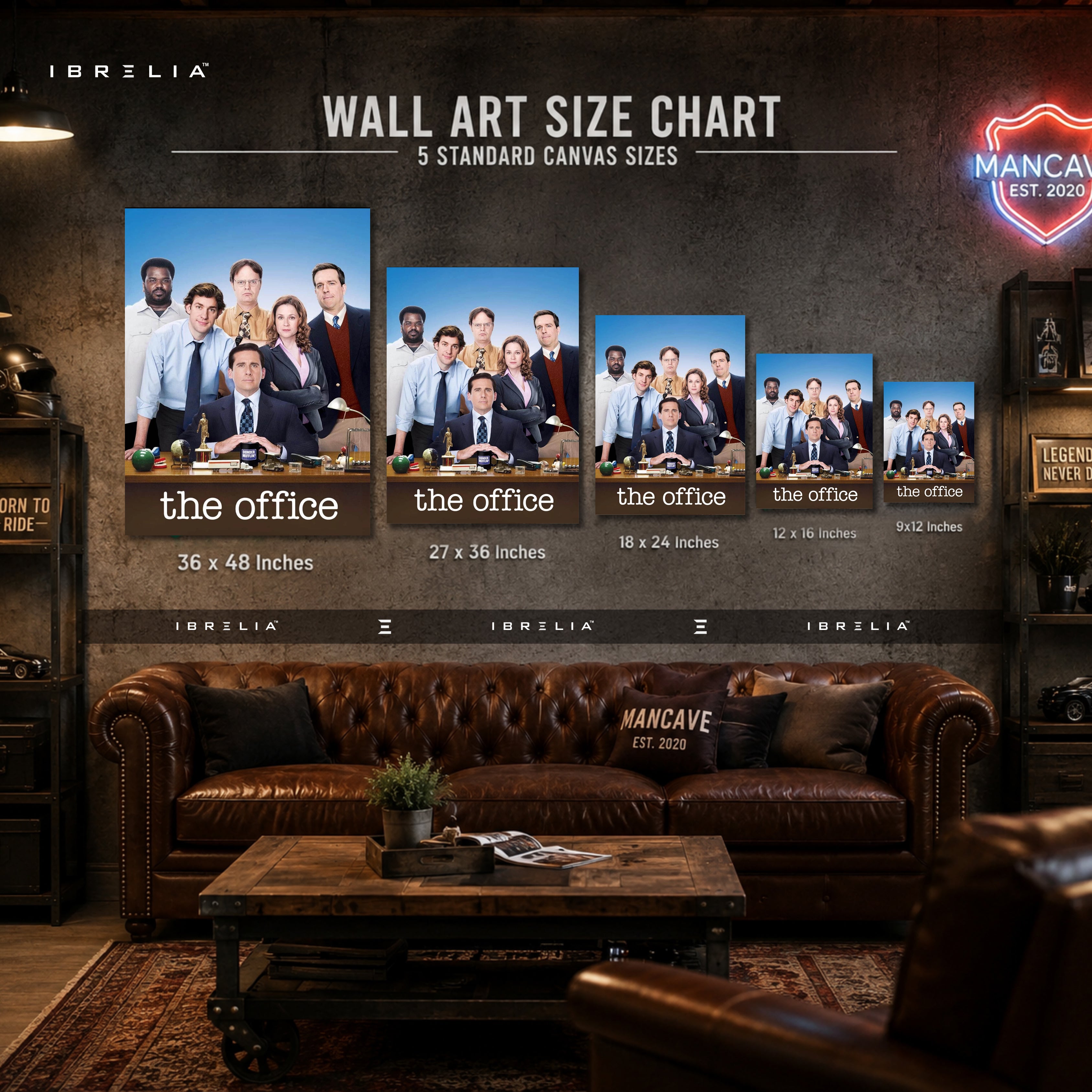 The Office Cast Premium Wall Art – Michael Scott & Dunder Mifflin 4K Wrapped MDF Frame | IBRELIA™