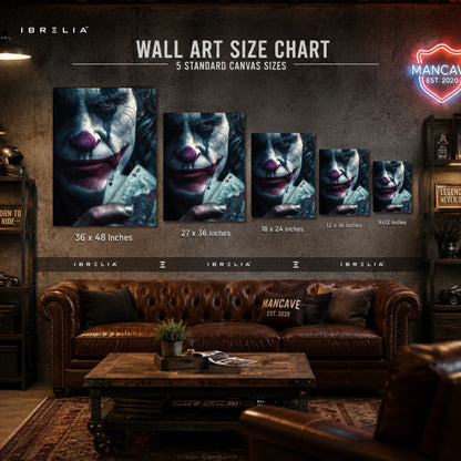 The Dark Knight Joker Wall Art – Heath Ledger Playing Cards Premium Wrapped MDF Wall Decor | IBRELIA™