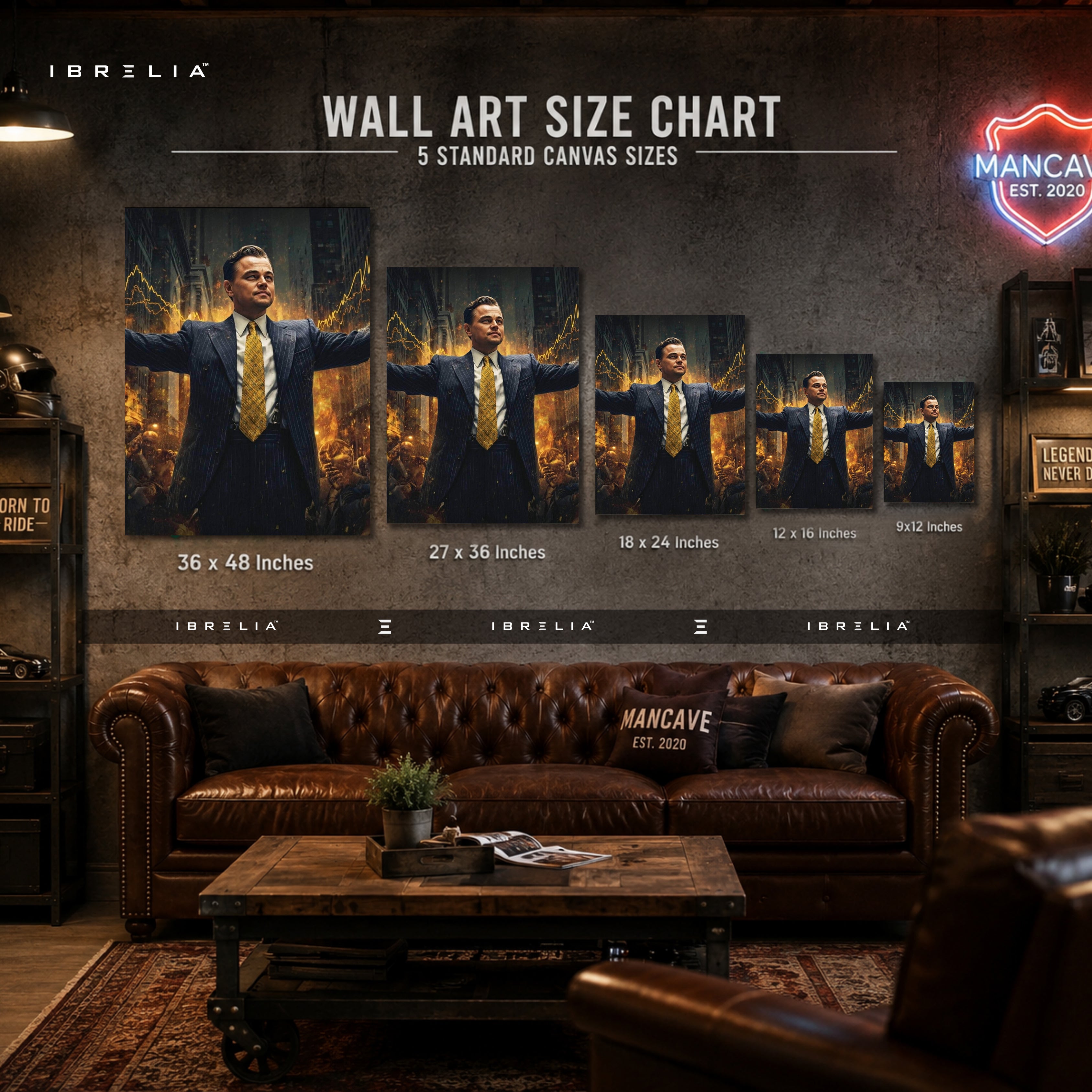 The Wolf of Wall Street Jordan Belfort Premium Canvas Wall Art – Luxury Business Movie Decor | IBRELIA™