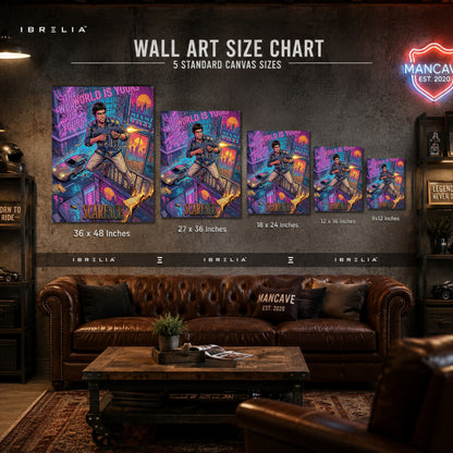 Scarface Movie Wall Art – Tony Montana "The World Is Yours" Action Premium Wrapped MDF Wall Decor | IBRELIA™ (Copy)
