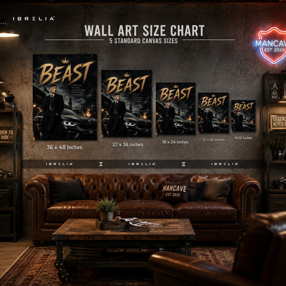 Thomas Shelby Beast Premium Wall Art – Peaky Blinders 4K Wrapped MDF Frame | IBRELIA™