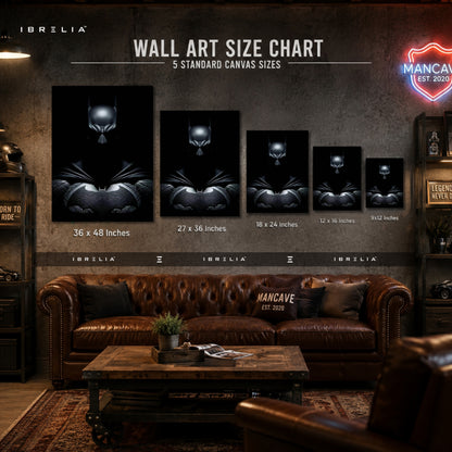 The Dark Knight Batman Wall Art – Dark Vigilante Premium Wrapped MDF Wall Decor | IBRELIA™