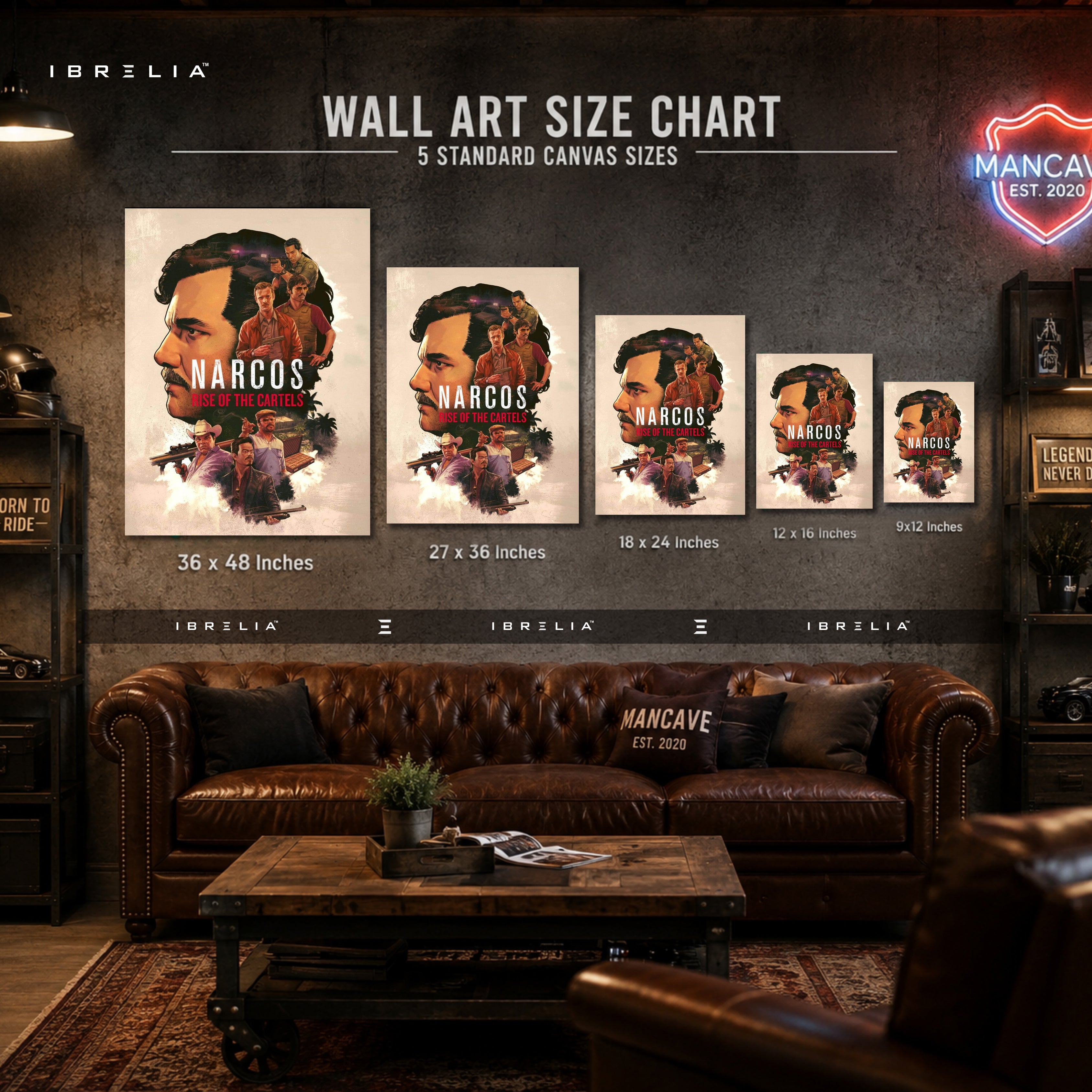 Narcos: Rise of the Cartels Premium Wall Art – Netflix Inspired 4K Wrapped MDF Frame | IBRELIA™