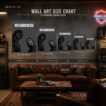 Rick Grimes & Daryl Dixon Premium Wall Art – The Walking Dead 4K Wrapped MDF Frame | IBRELIA™