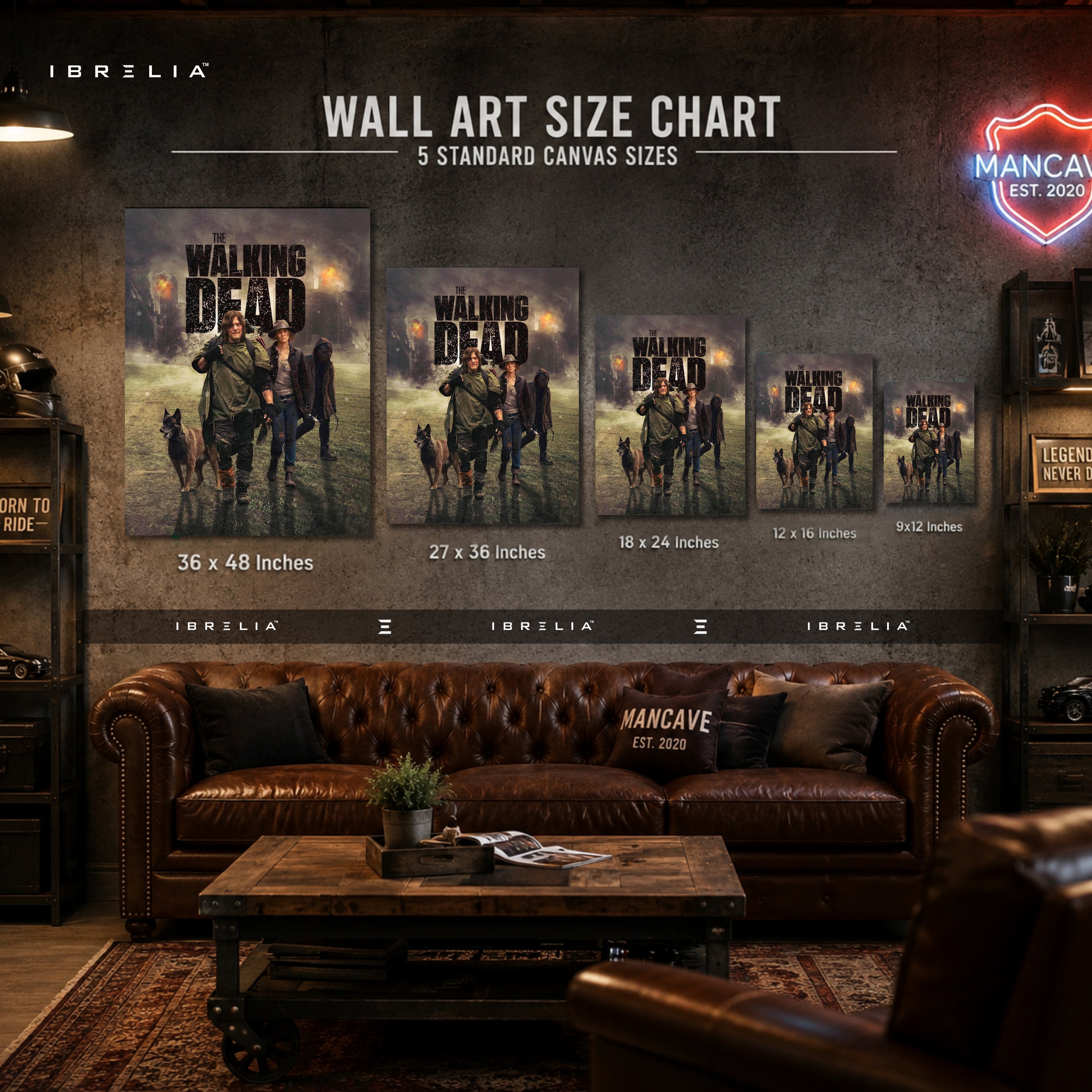 The Walking Dead Premium Wall Art – Daryl Dixon Survivor 4K Wrapped MDF Frame | IBRELIA™
