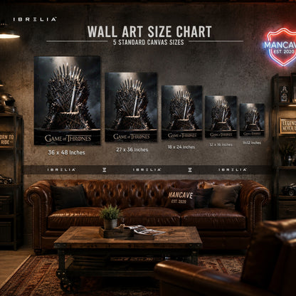 Game of Thrones Iron Throne Premium Wall Art – 4K Wrapped MDF Frame | IBRELIA™