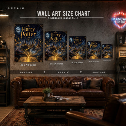 Harry Potter Era Wall Art – Hogwarts Magical World Premium Wrapped MDF Wall Decor | IBRELIA™