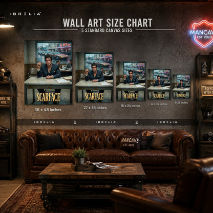 Scarface Movie Wall Art – Tony Montana Premium Wrapped MDF Wall Decor | IBRELIA™