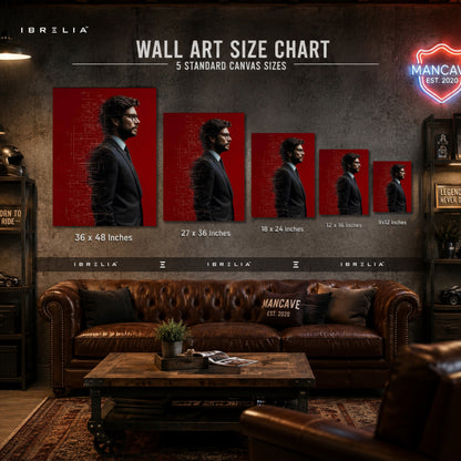 The Professor Blueprint Premium Wall Art – Money Heist La Casa de Papel 4K Wrapped MDF Frame | IBRELIA™