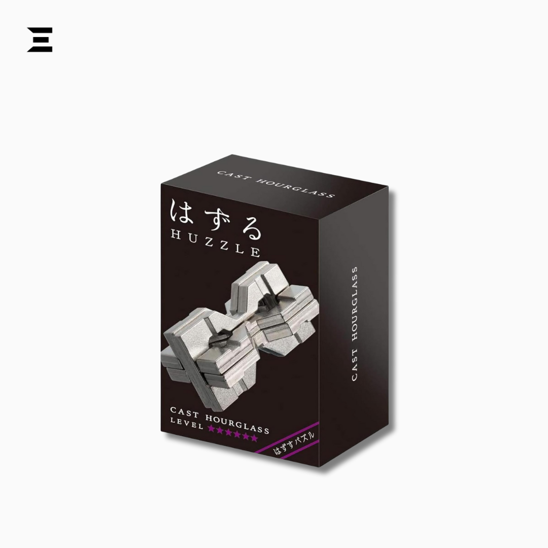 Hanayama Huzzle Hourglass Puzzle | Level 6 Cast Metal Brainteaser IBRELIA