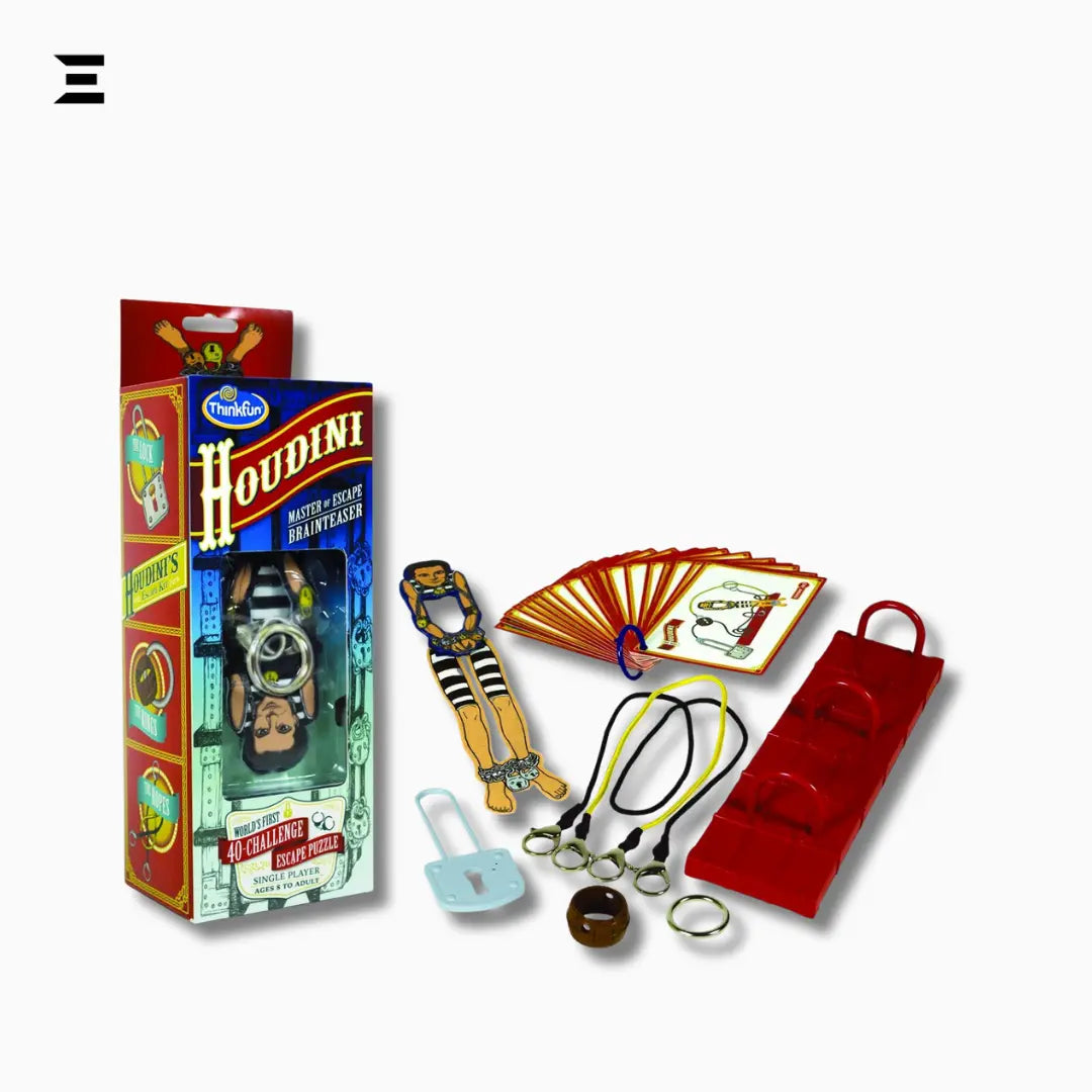 ThinkFun Houdini Brainteaser Escape Puzzle Game – 40 Challenges (Multicolour) IBRELIA
