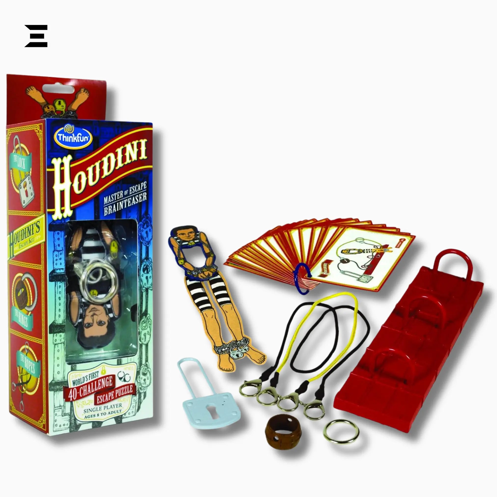 ThinkFun Houdini Brainteaser Escape Puzzle Game – 40 Challenges (Multicolour) - IBRELIA