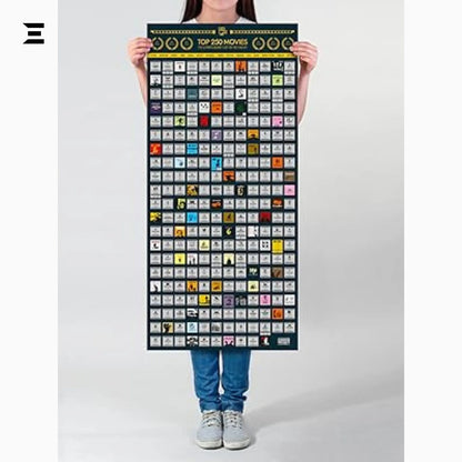 Top 250 Movies Scratch - Off Bucket List Poster – XXL 40x18" - IBRELIA