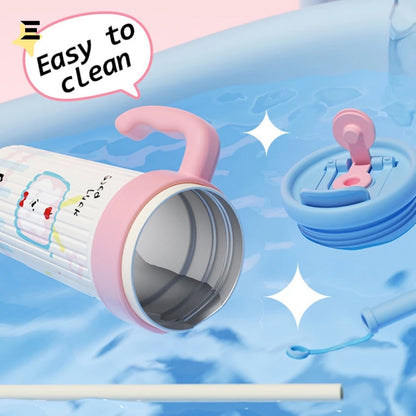 Twilight Ice Fighter Cup 750ML | Cute Puppy Straw Tumbler with Handle | IBRELIA™ IBRELIA