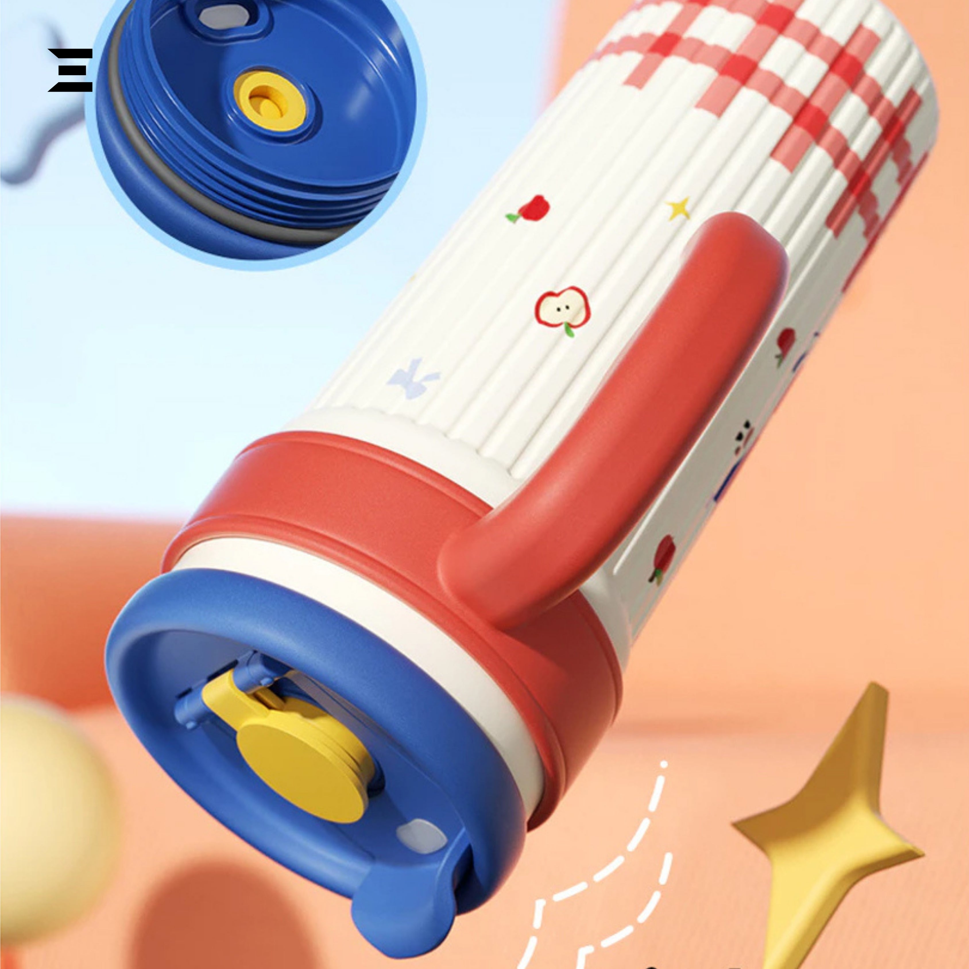 Twilight Ice Fighter Lucky Cat Cup 750ML | Cute Cartoon Straw Tumbler with Handle | IBRELIA™ IBRELIA
