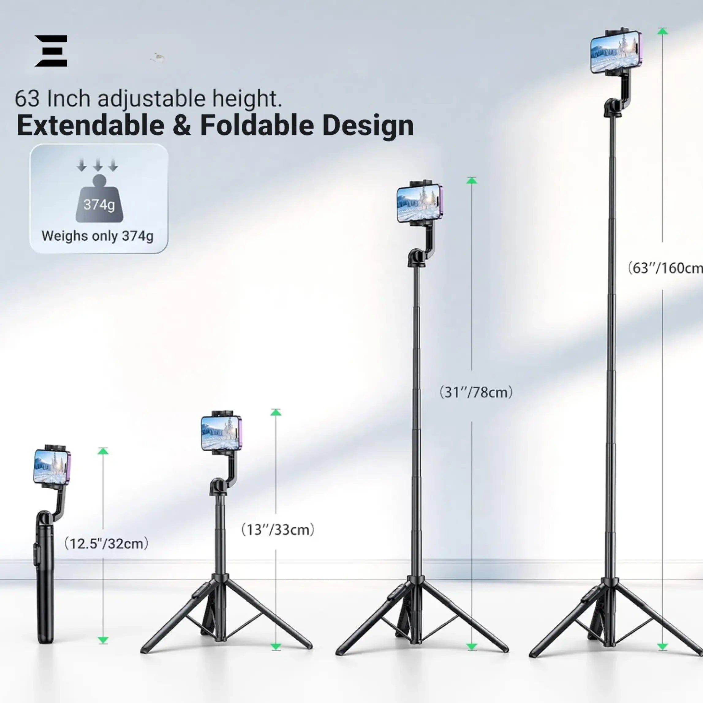 UGREEN LP586 Selfie Stick Tripod – 160cm, Bluetooth Remote, Adjustable Stand - IBRELIA