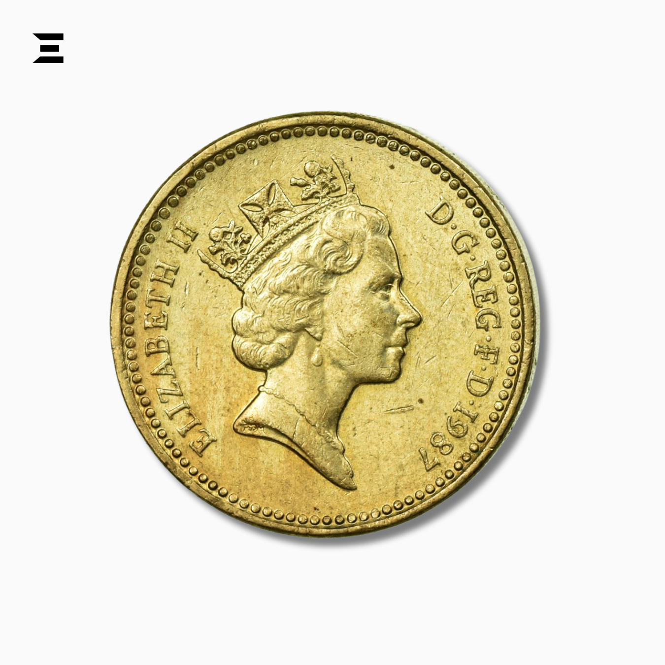 United Kingdom 1 Pound Coin – English Oak (1987-1992) | Elizabeth II IBRELIA