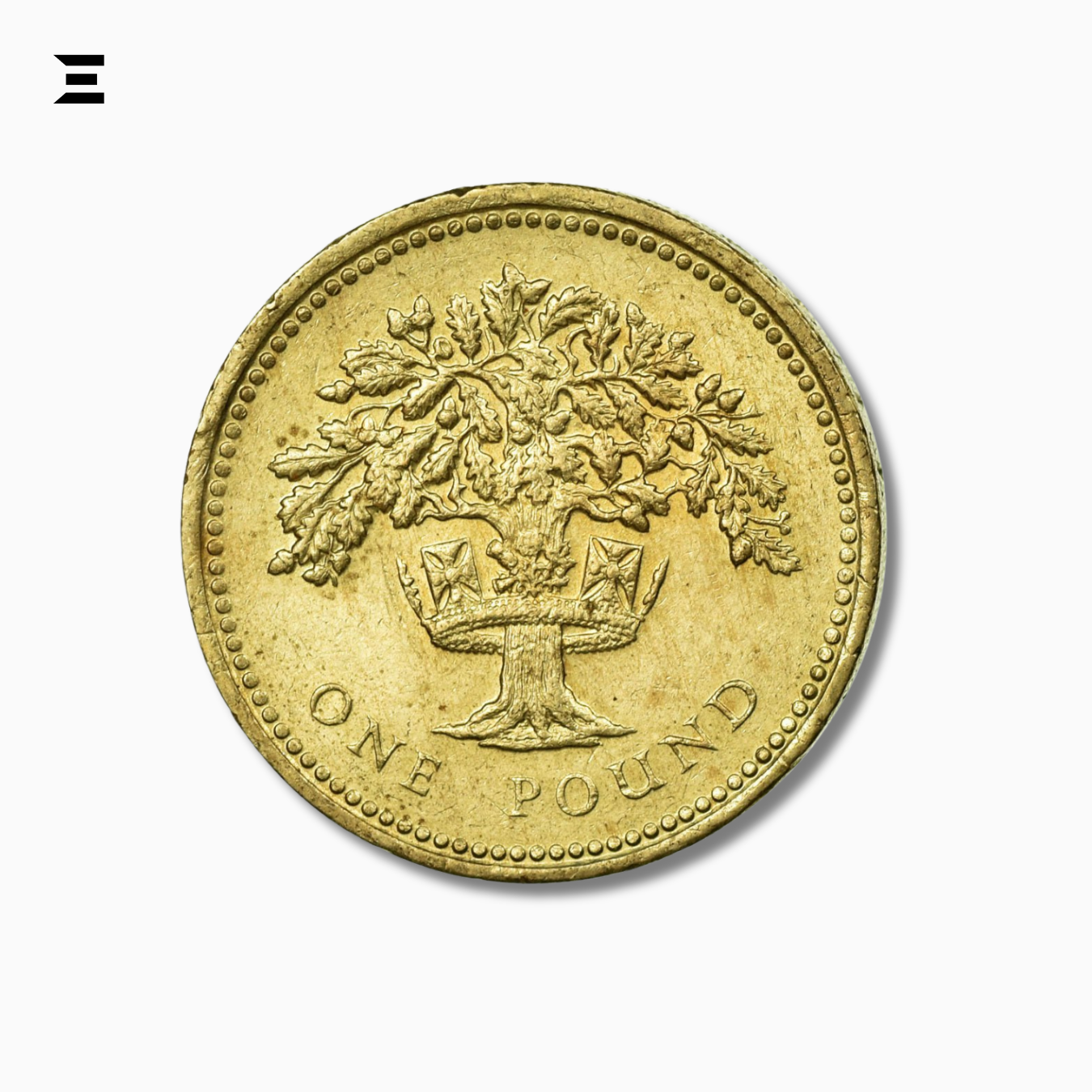 United Kingdom 1 Pound Coin – English Oak (1987-1992) | Elizabeth II IBRELIA