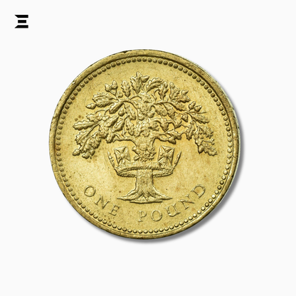 United Kingdom 1 Pound Coin – English Oak (1987-1992) | Elizabeth II IBRELIA