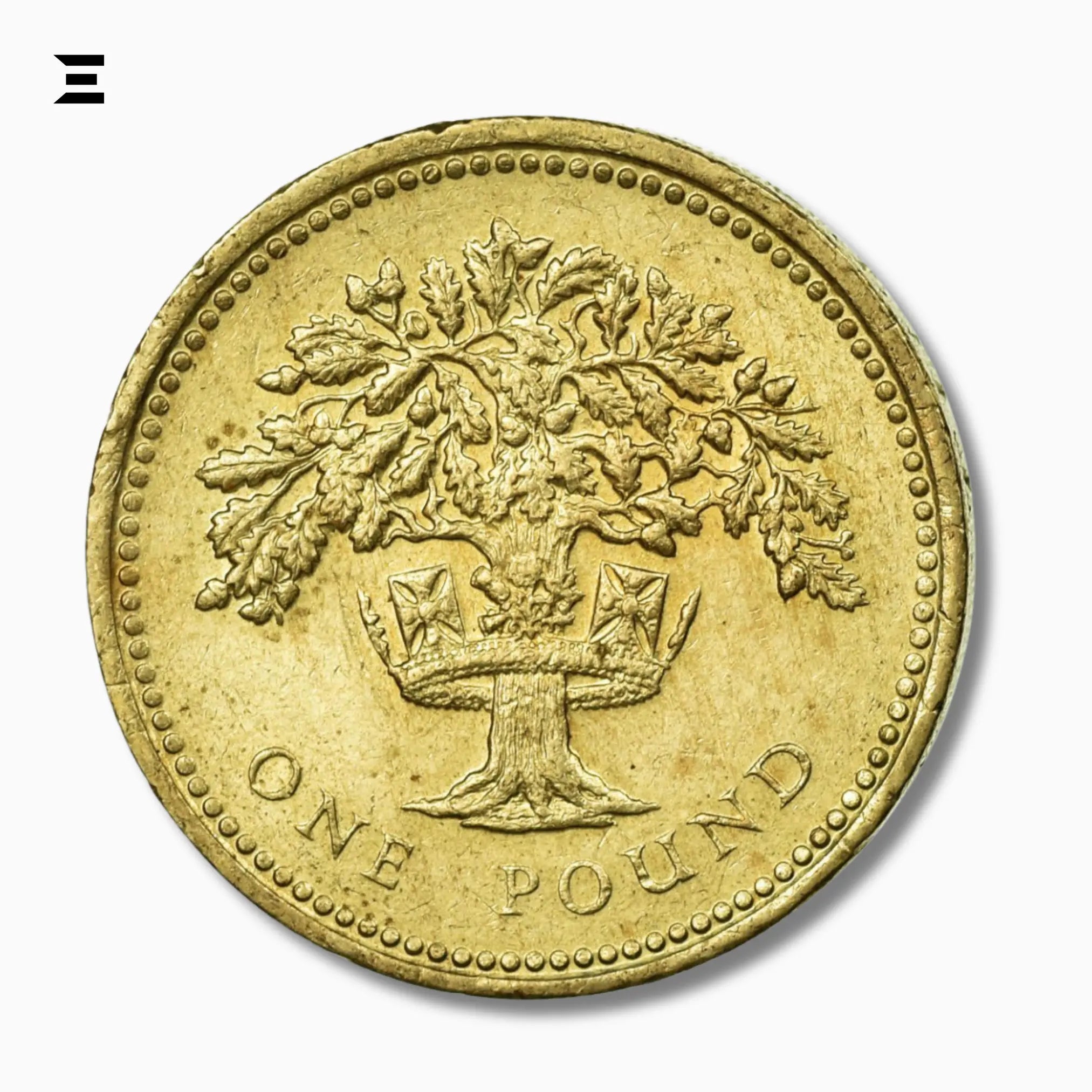 United Kingdom 1 Pound Coin – English Oak (1987 - 1992) | Elizabeth II - IBRELIA