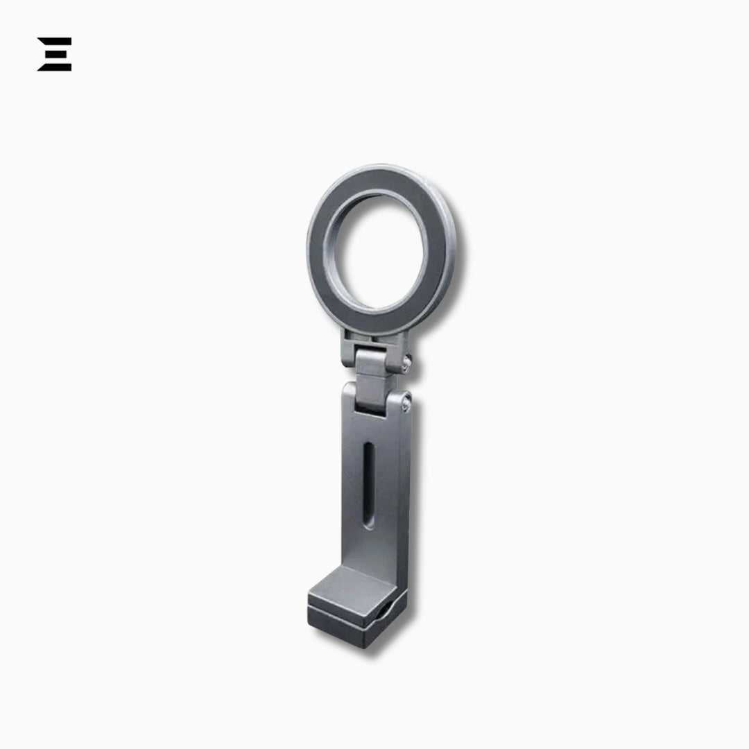 Universal Magnetic Clip Phone Holder – 360° Rotating Travel Stand