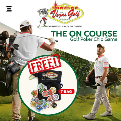 Vegas Golf VIP Edition – 19 Chip On-Course Golf Game with Deluxe Tee Bag IBRELIA
