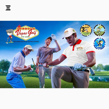 Vegas Golf VIP Edition – 19 Chip On-Course Golf Game with Deluxe Tee Bag IBRELIA