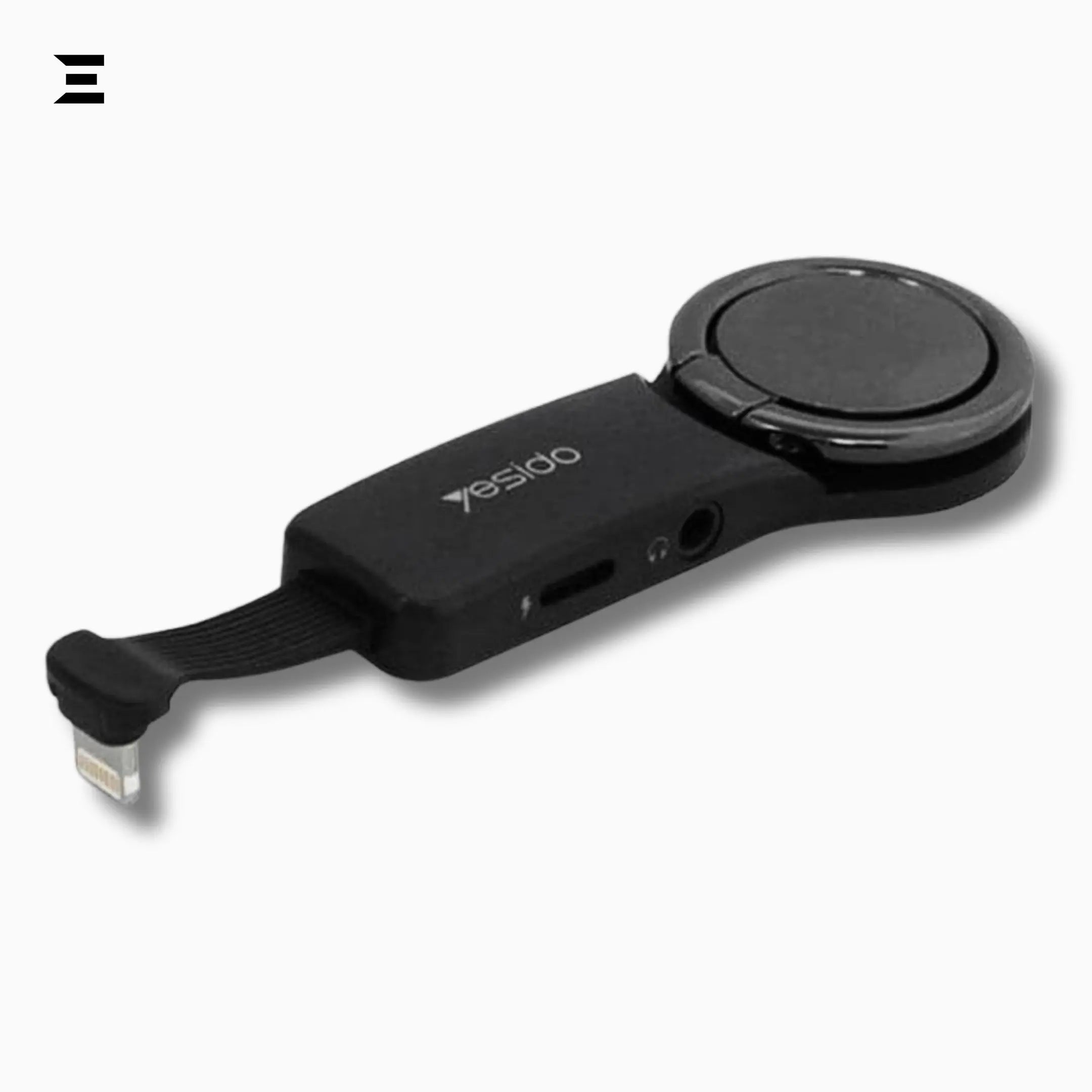 Yesido YAU09 Lightning to AUX & Lightning Audio Adapter with Ring Buckle - IBRELIA