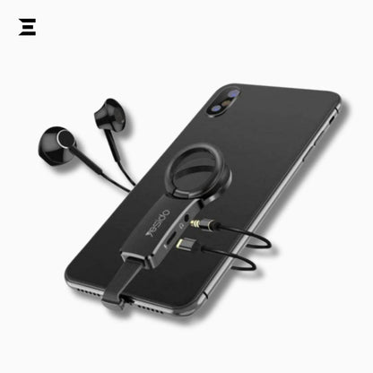 Yesido YAU09 Lightning to AUX & Lightning Audio Adapter with Ring Buckle - IBRELIA