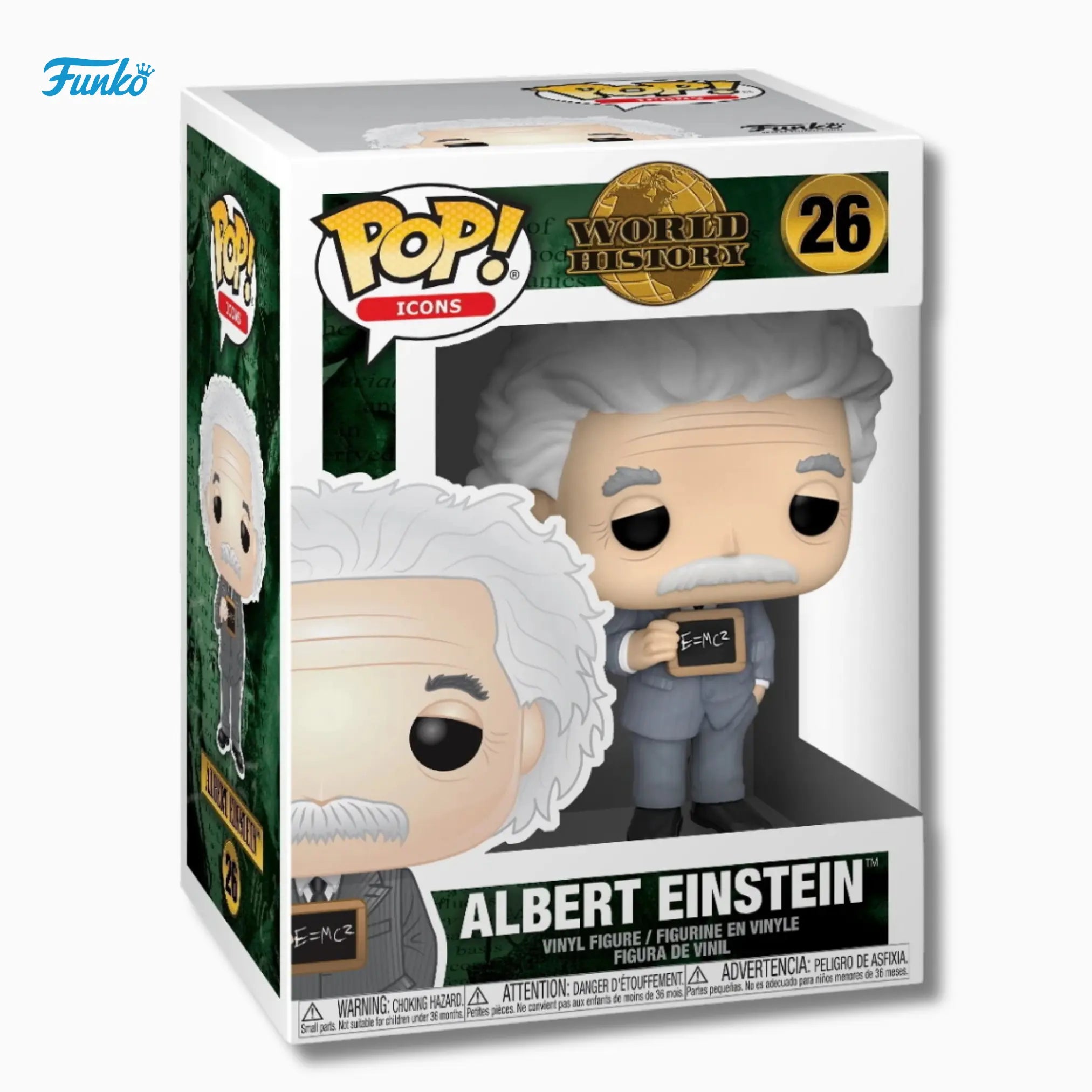 Funko Pop! Icons: Albert Einstein 26 – World History Collection (4 - Inch) - IBRELIA