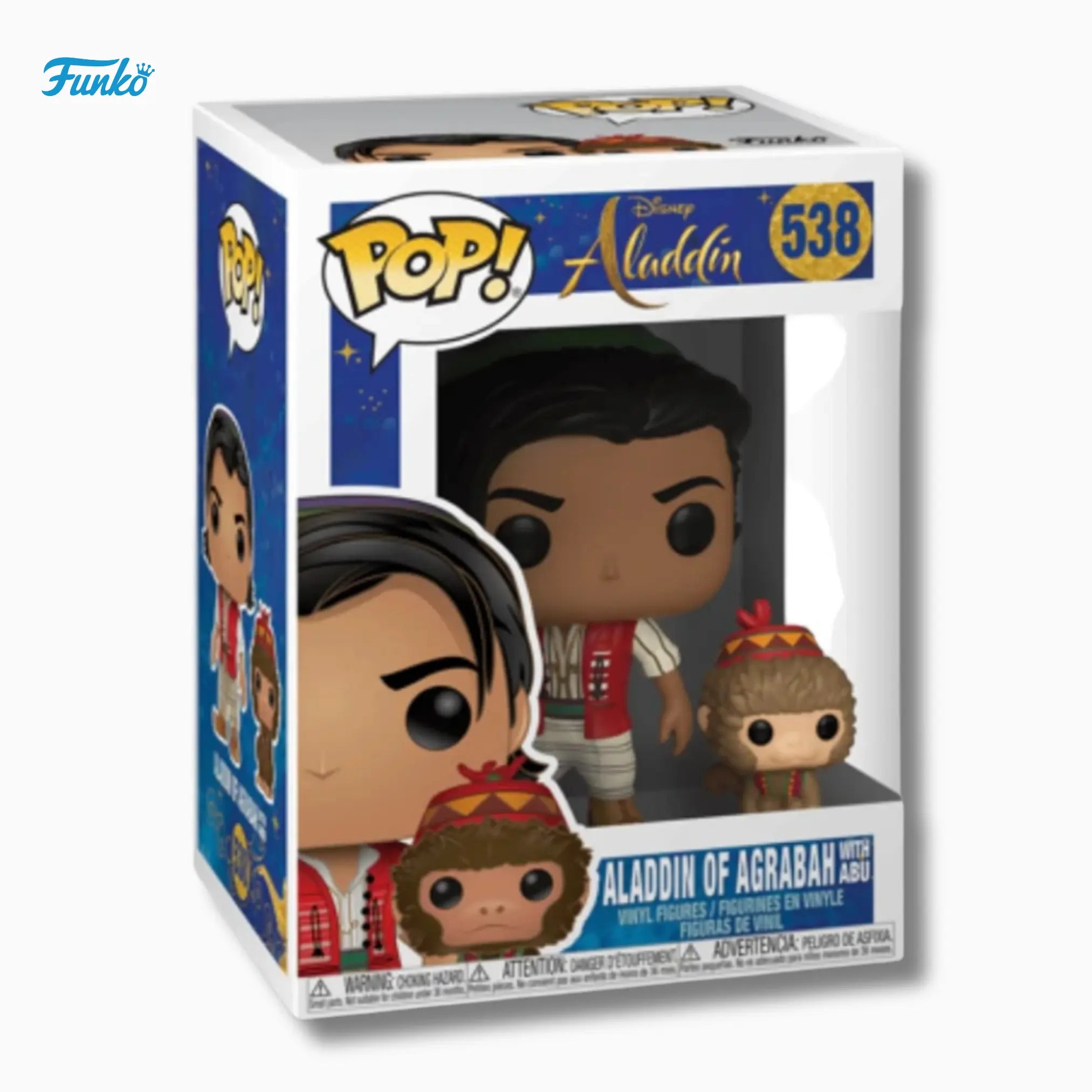Funko Pop! Disney: Aladdin of Agrabah with Abu 538 (4 - Inch Duo Pack) - IBRELIA
